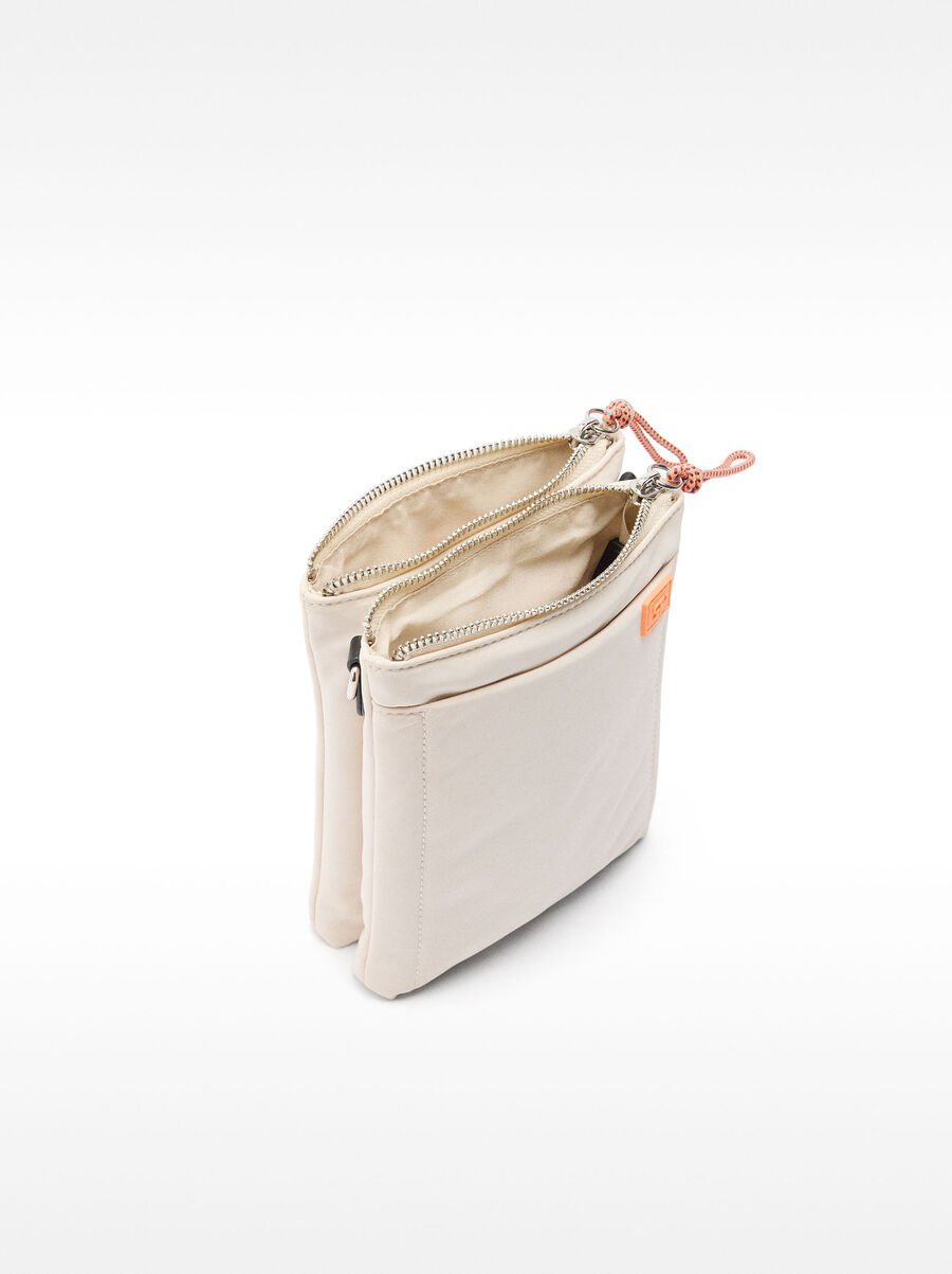 Borsa a tracolla incrociata doppia in nylon