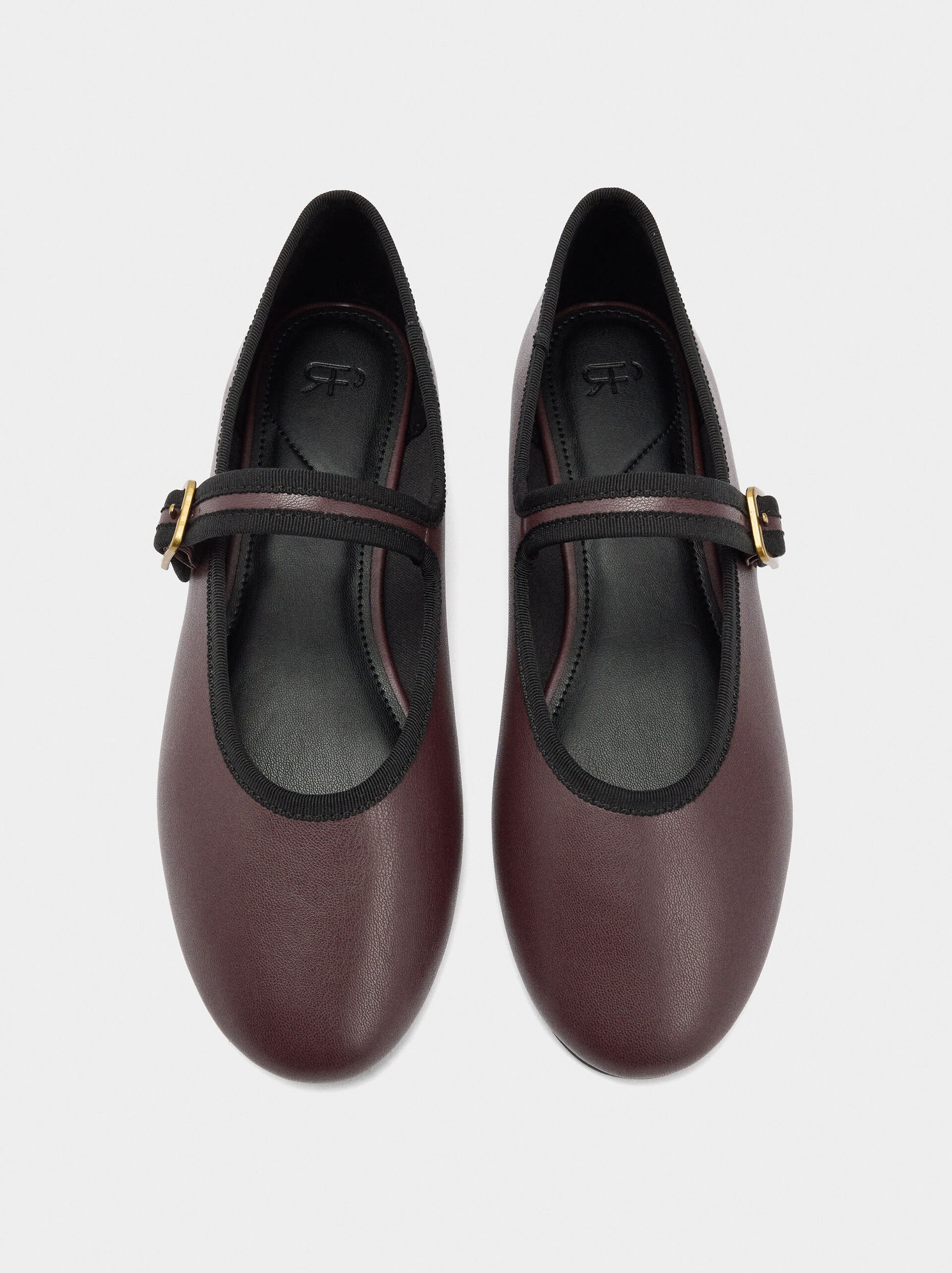 Ballet flats with strap and buckle image number 0.0