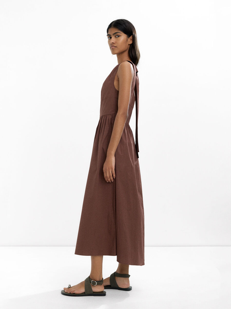 Robe midi cintrée en coton