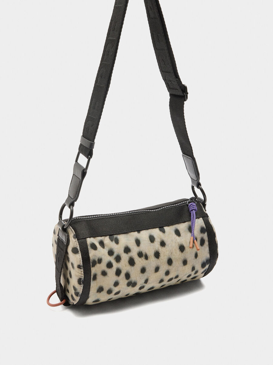 Animal print nylon bowling bag