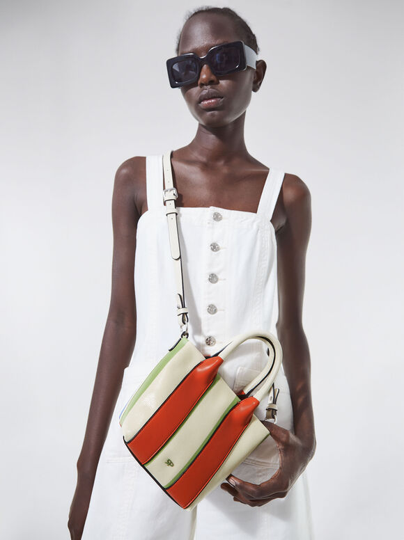 Printed Tote Bag, Multicolor, hi-res