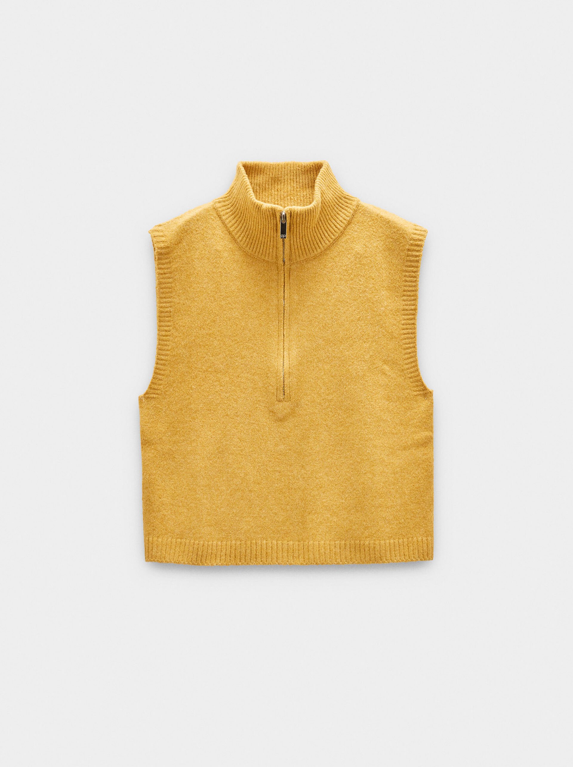 Knit vest with zipper closure image number 5.0
