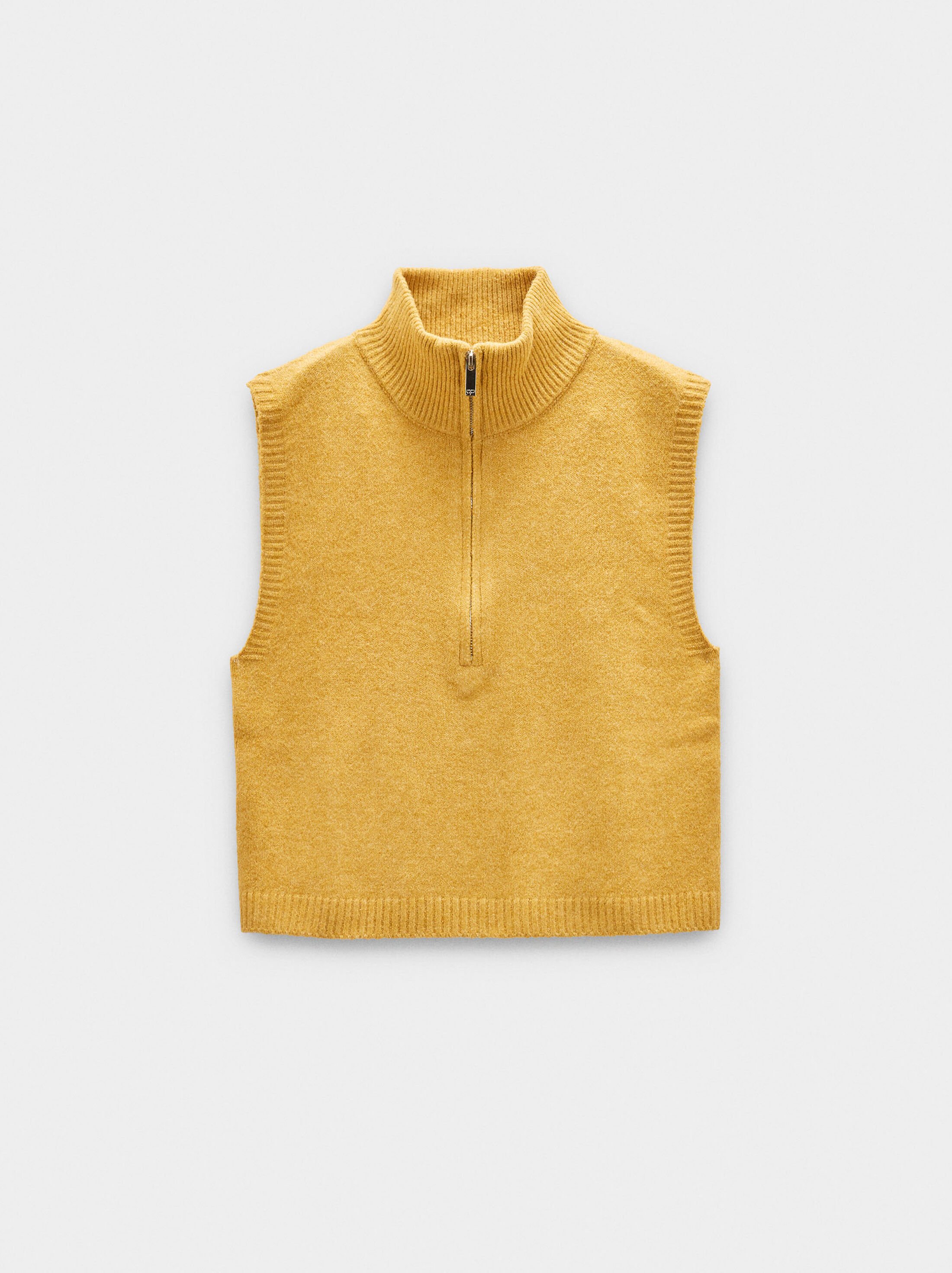 Knit vest with zipper closure image number 5.0