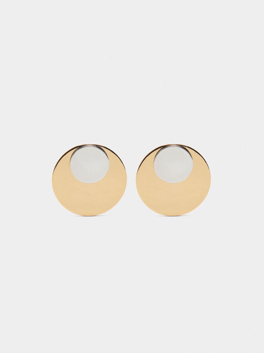 Bicolor round earrings