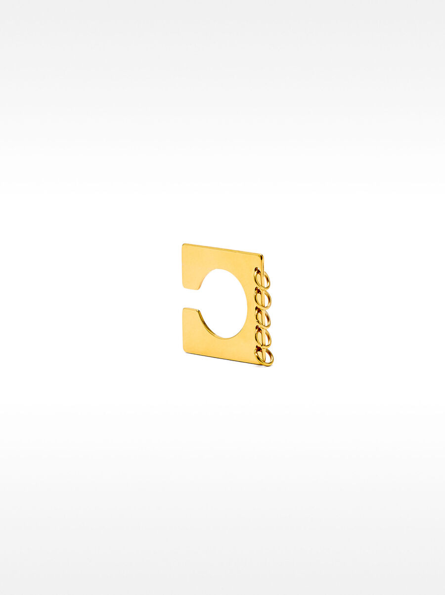 Square earcuff - stainless steel