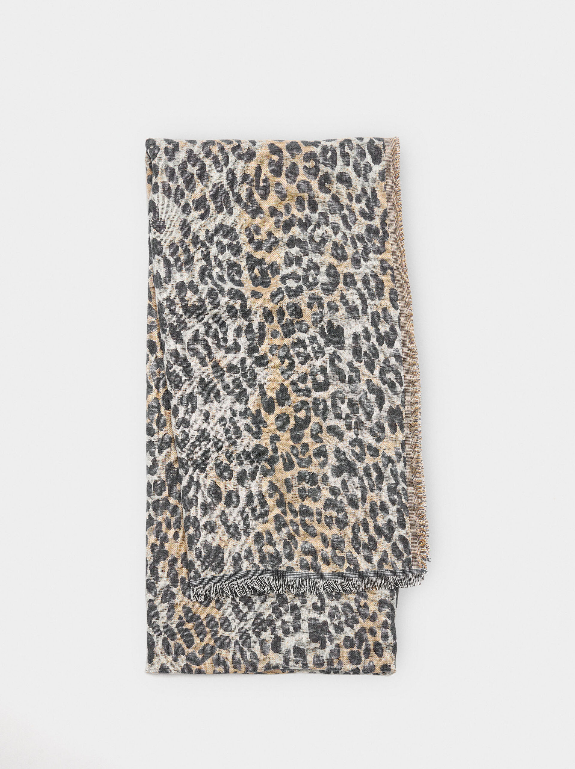 Scarf with animal printed image number 0.0