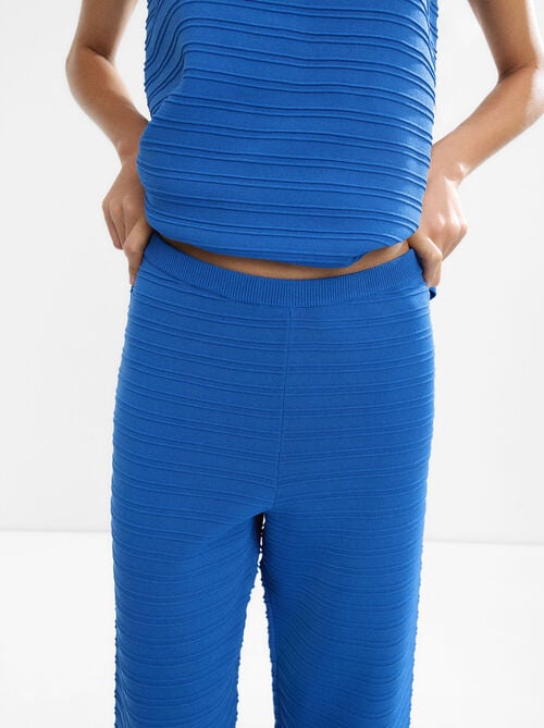 Ribbed knit trousers