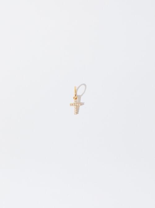 925 Silver Zirconia Cross Charm
