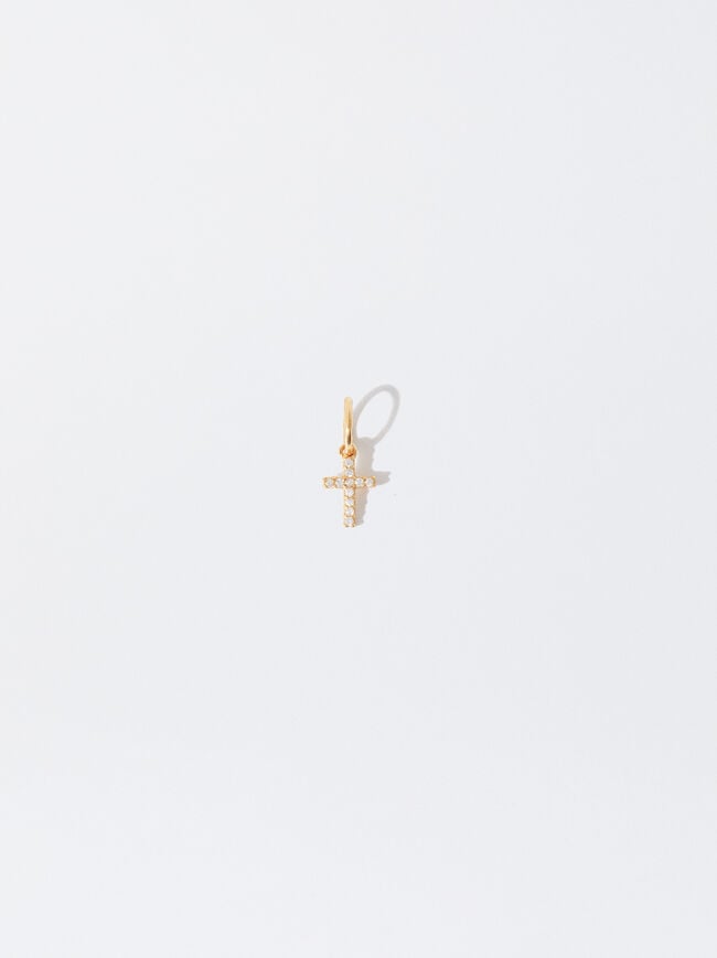 925 Silver Zirconia Cross Charm