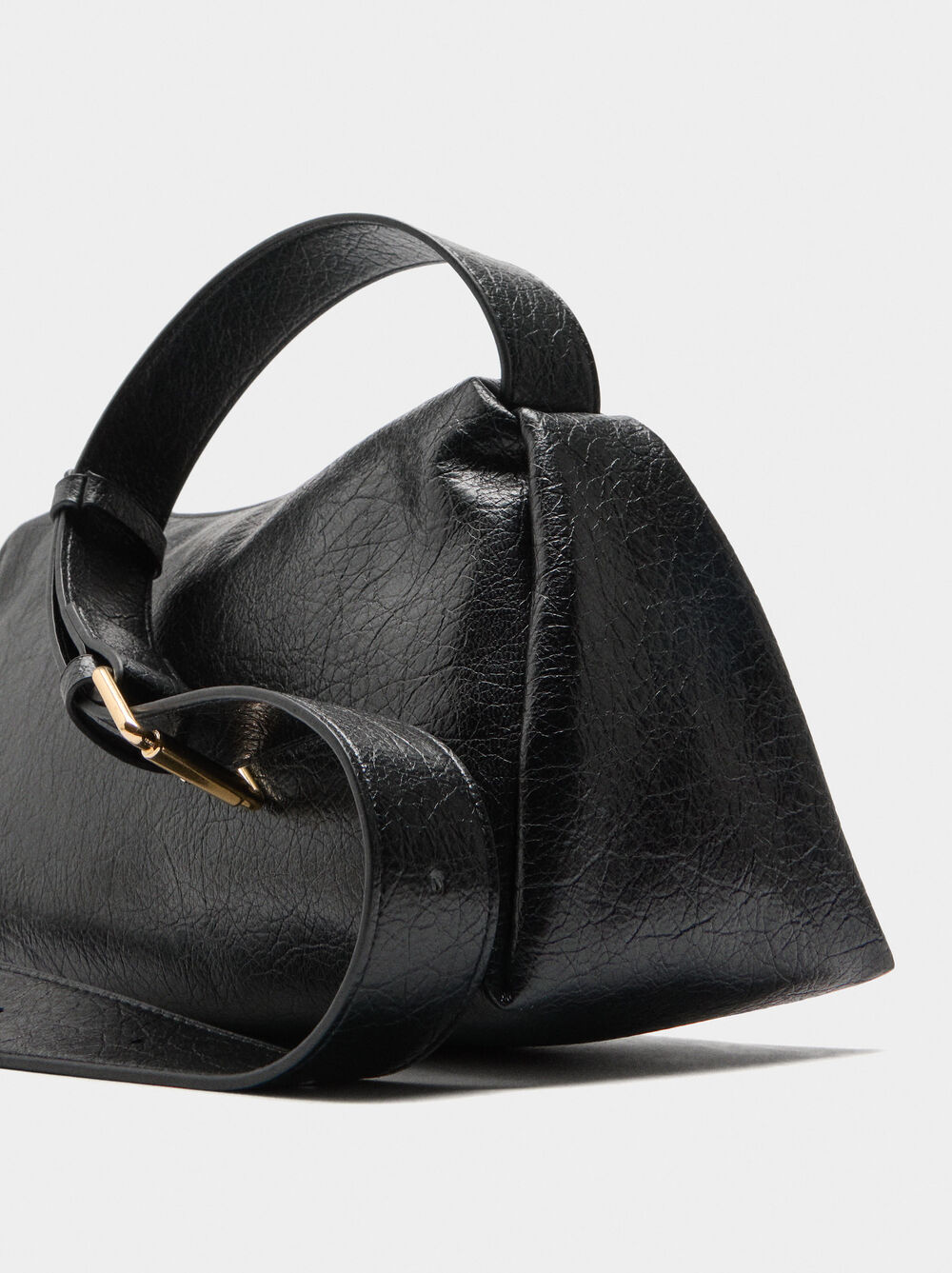 Sac bandoulière en effet craquelé