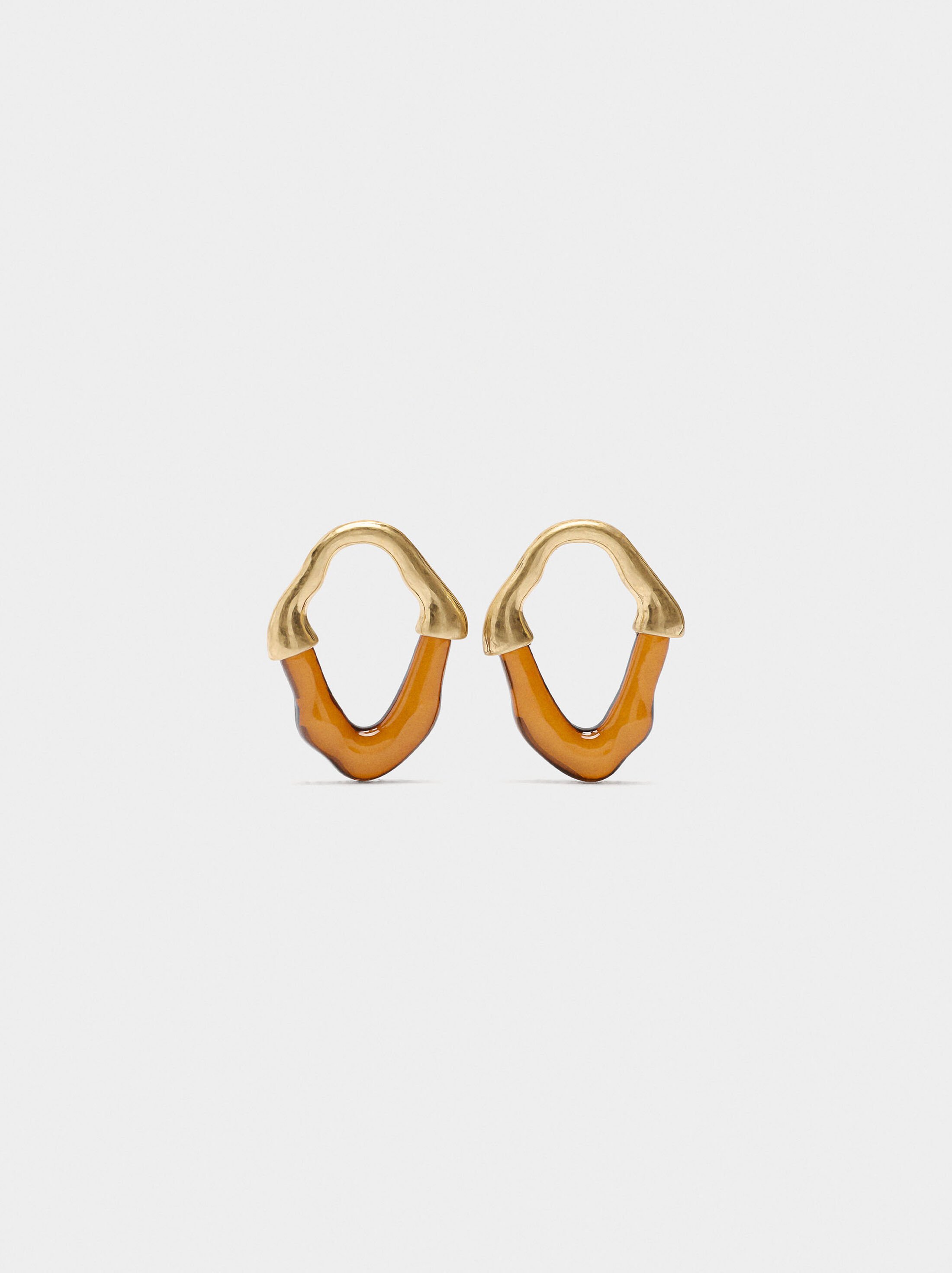 Irregular hoops with stone effect image number 0.0