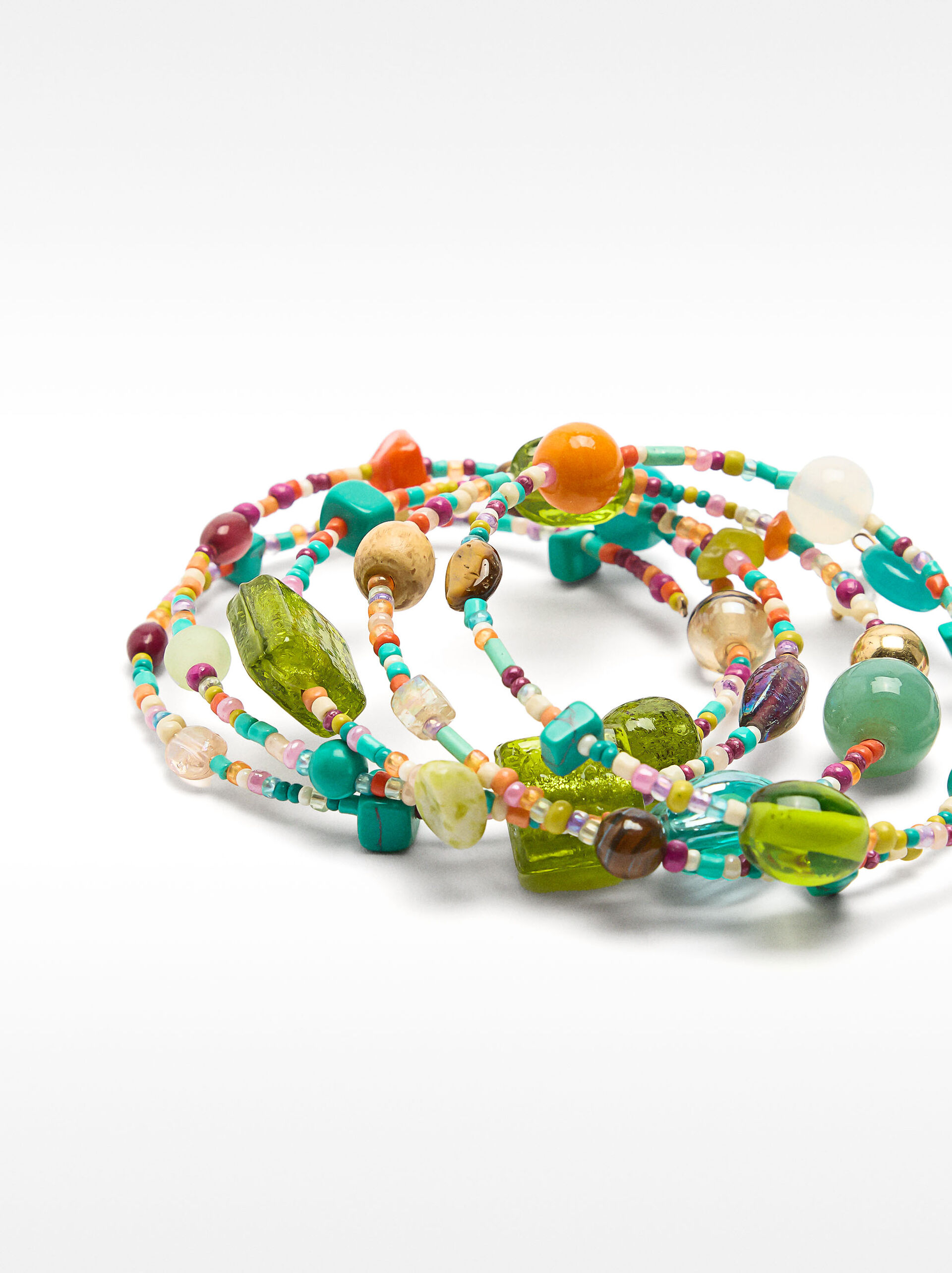 Set of bracelets with stones and beads image number 1.0