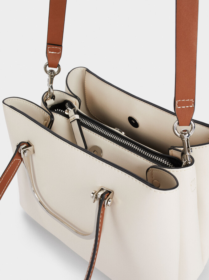 Shopper Bag With Multi-Way Handles, Ecru, hi-res
