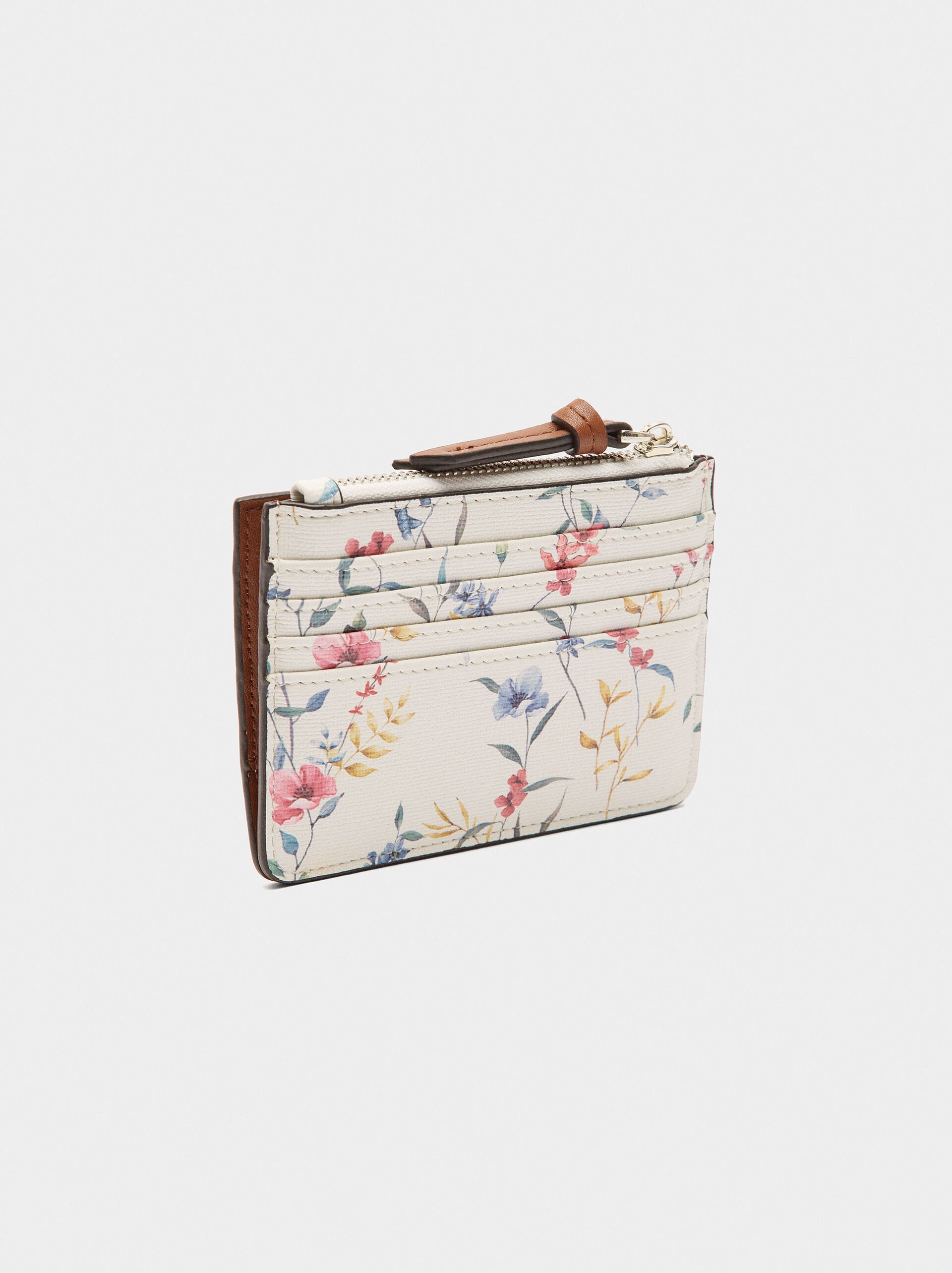 Floral printed card holder image number 2.0