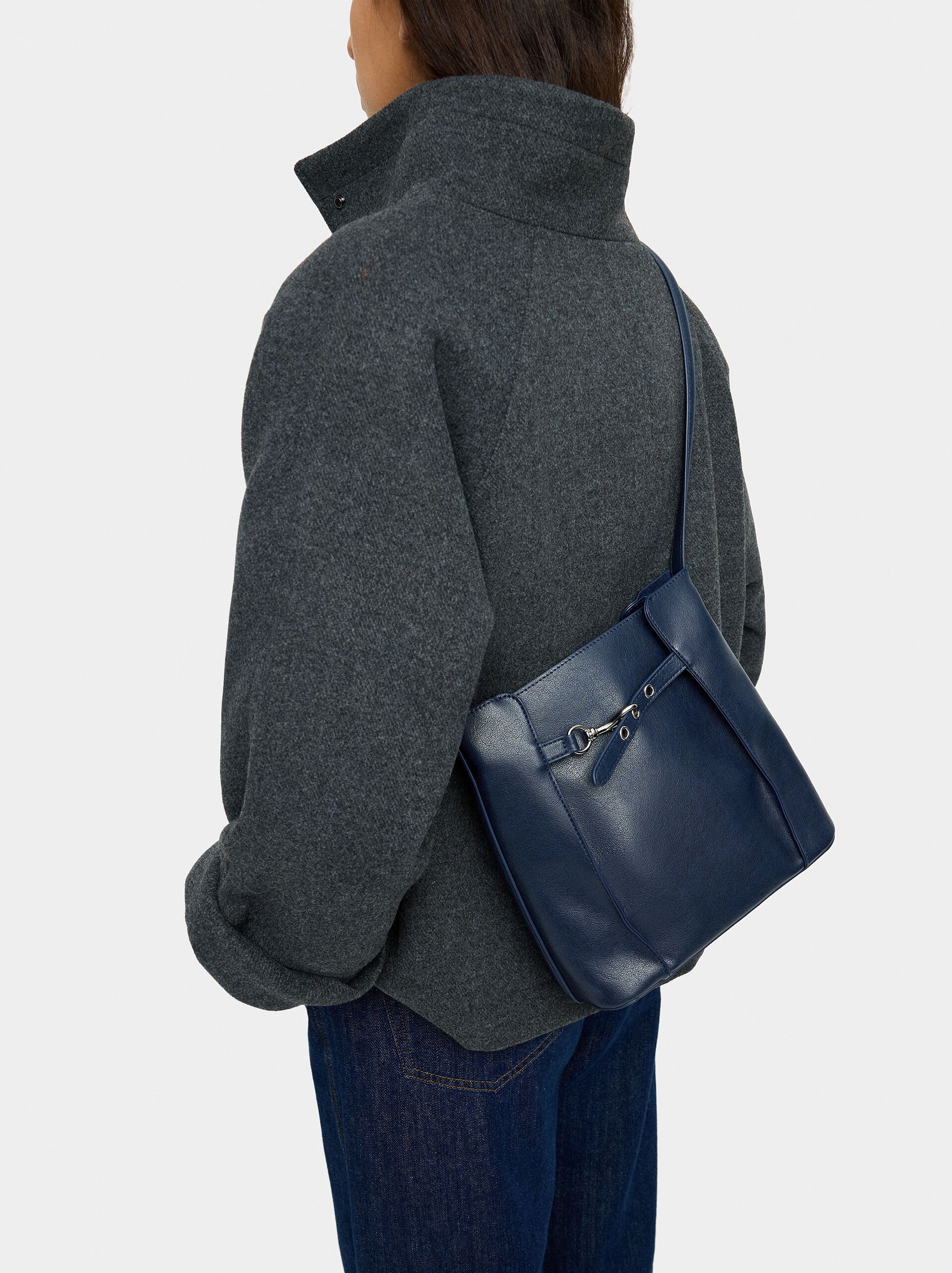 Bucket bag with side folds image number 1.0