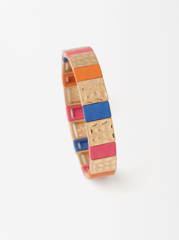 Bracelet Élastique En Émail, Multicolore, hi-res