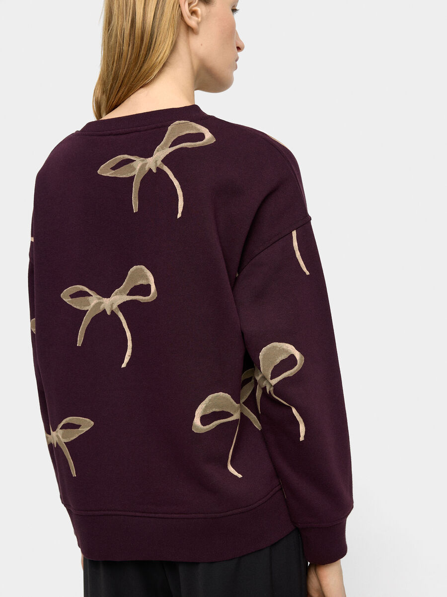 Sudadera con estampado de lazos