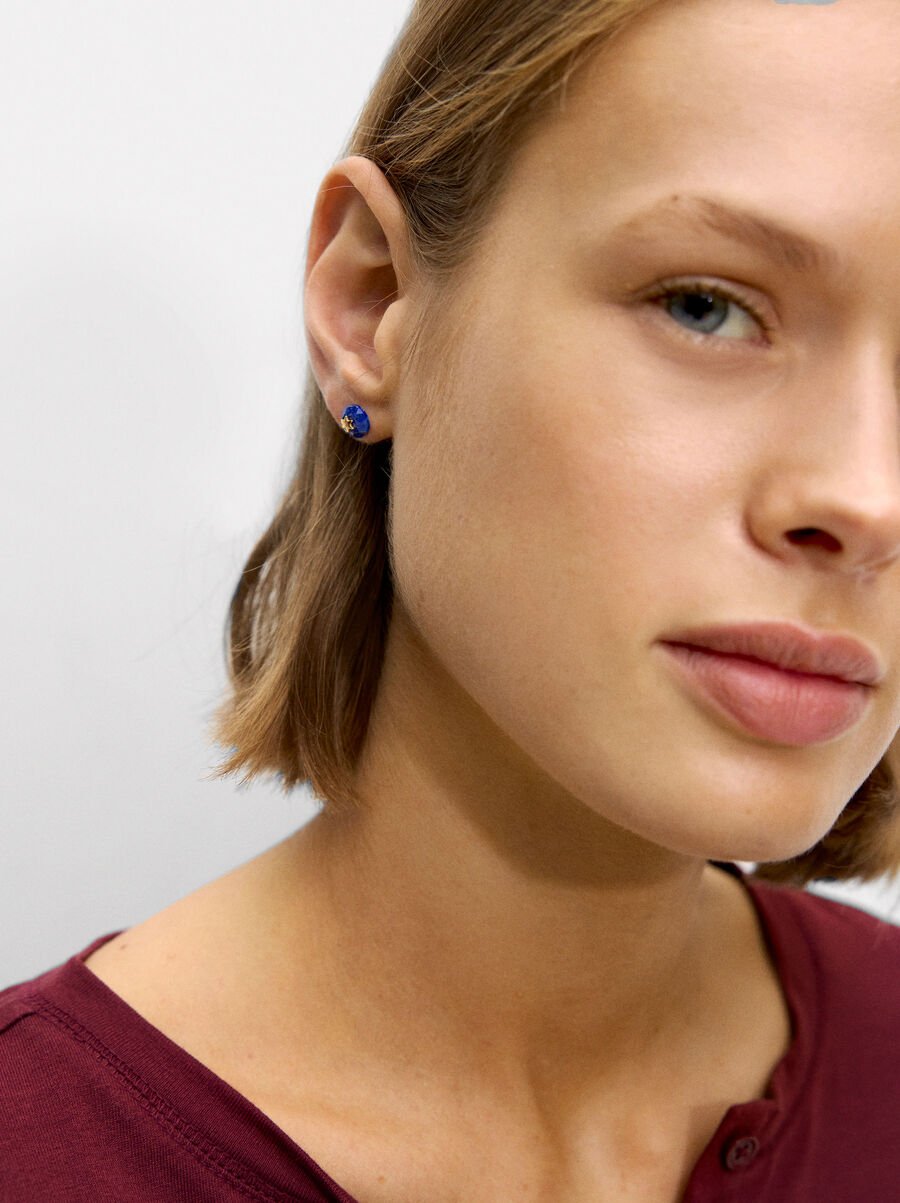 Earrings with stones  - STERLING SILVER 925