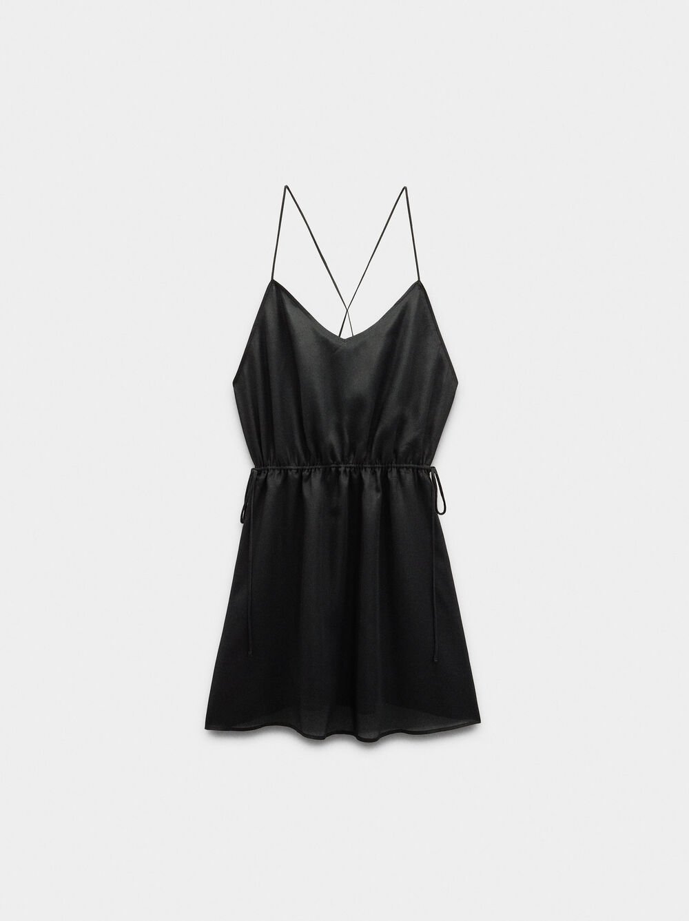 Short dress with silk blend