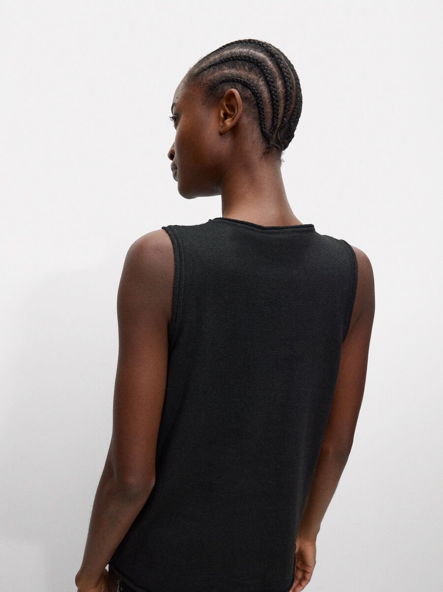 Top en maille avec paillettes