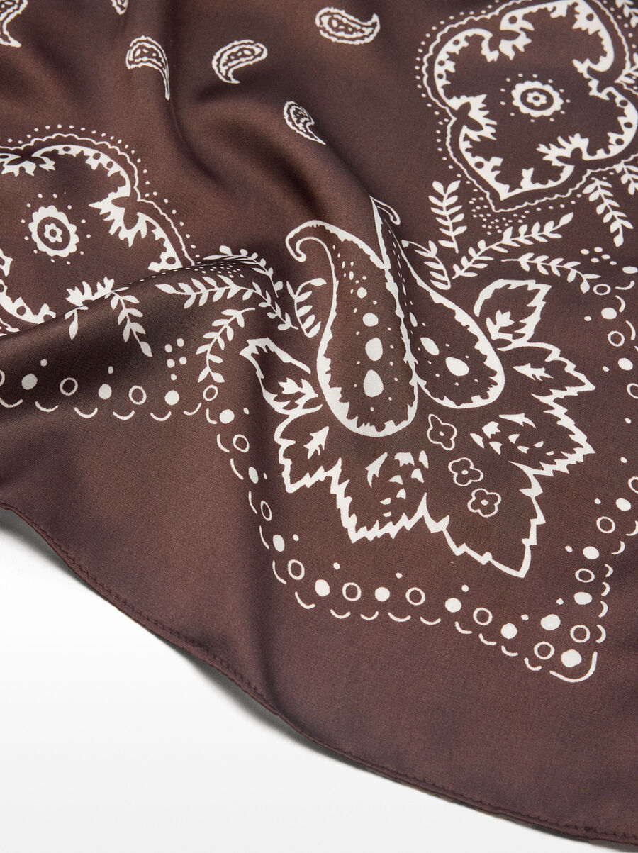 Printed square scarf