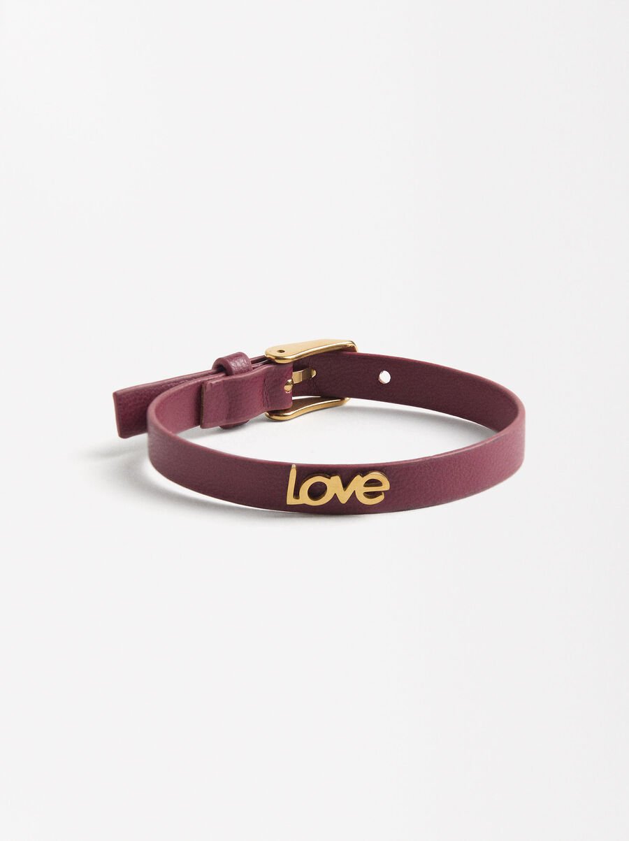 Pulsera con hebilla LOVE - acero inoxidable