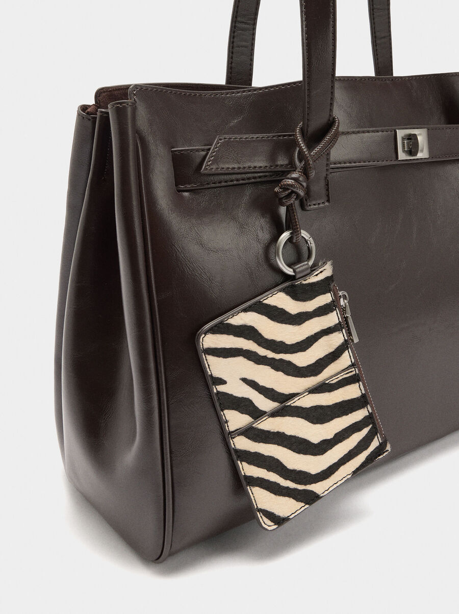 Bolso para portátil 13" con colgante de piel