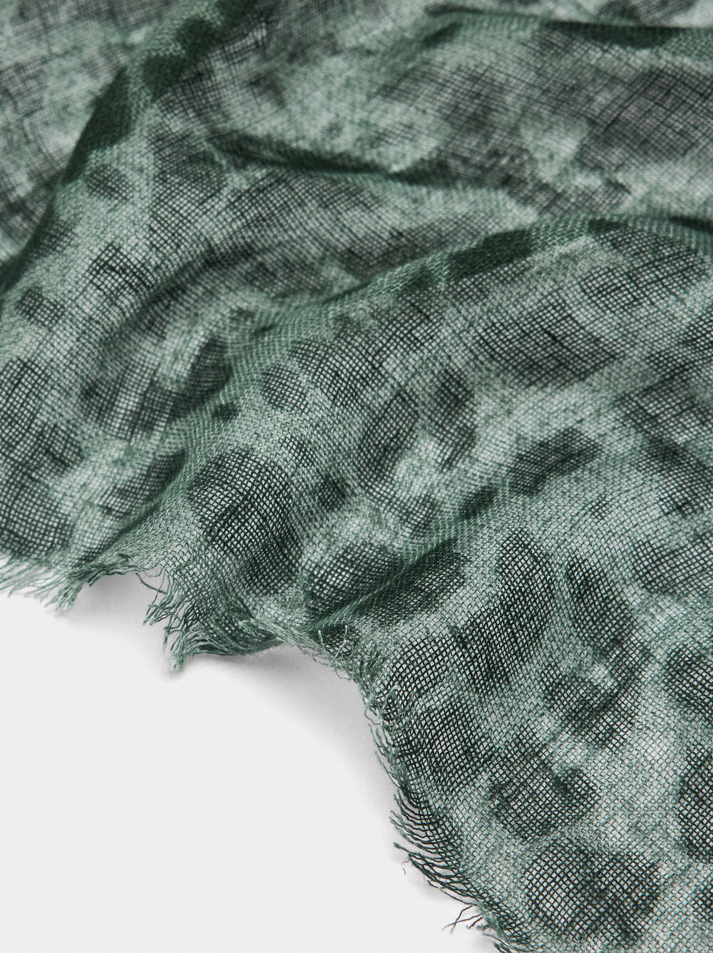 Bedrucktes Tuch mit Leinen