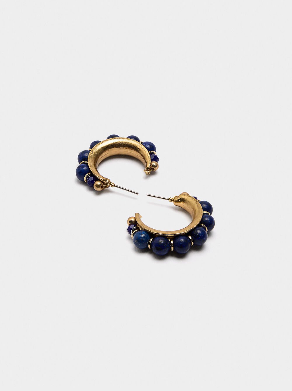 Hoop earrings with stones