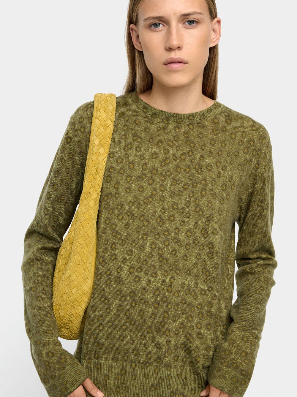 Patterned knit sweater