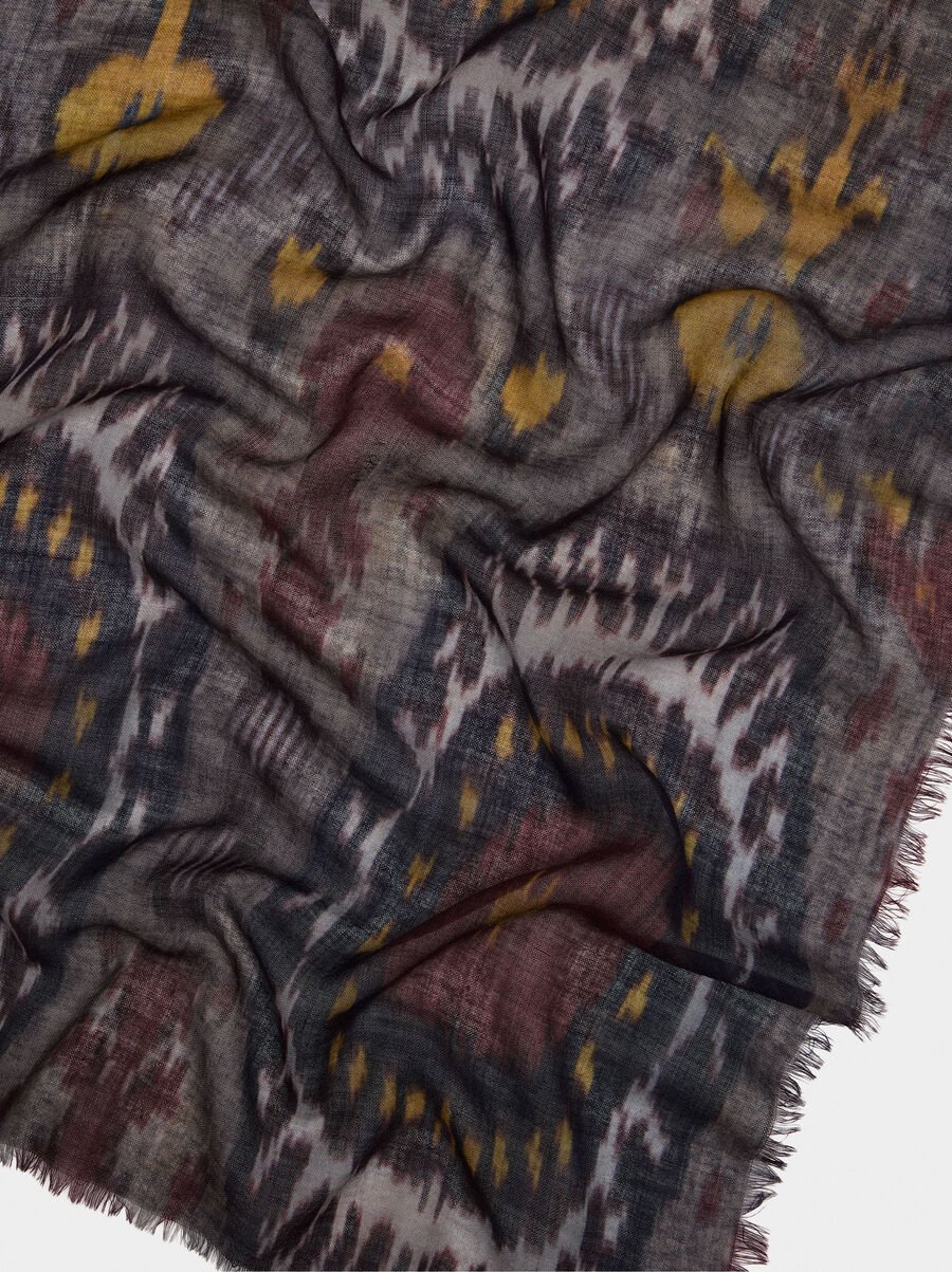 Printed scarf 100% wool