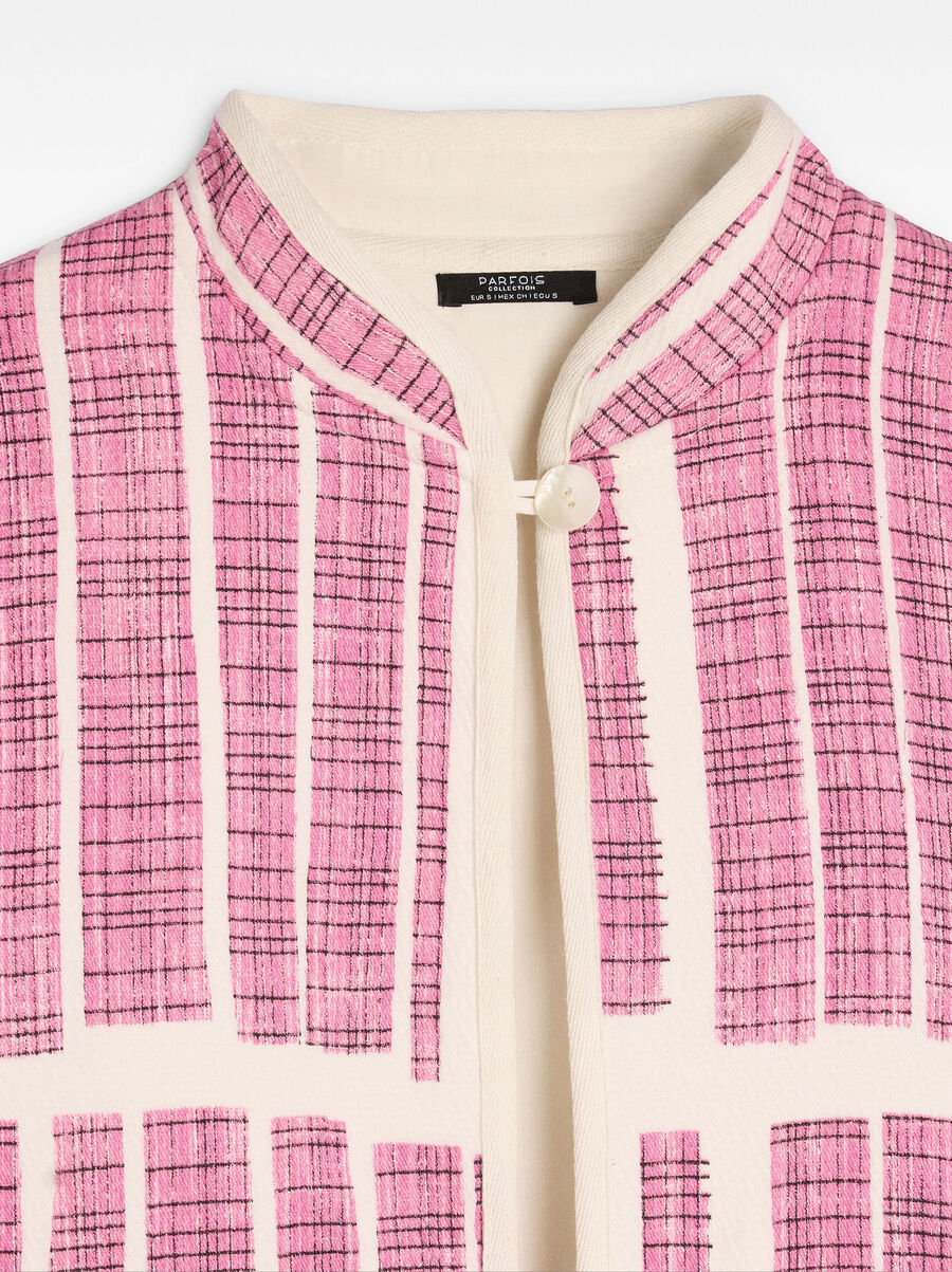 Striped 100% cotton coat