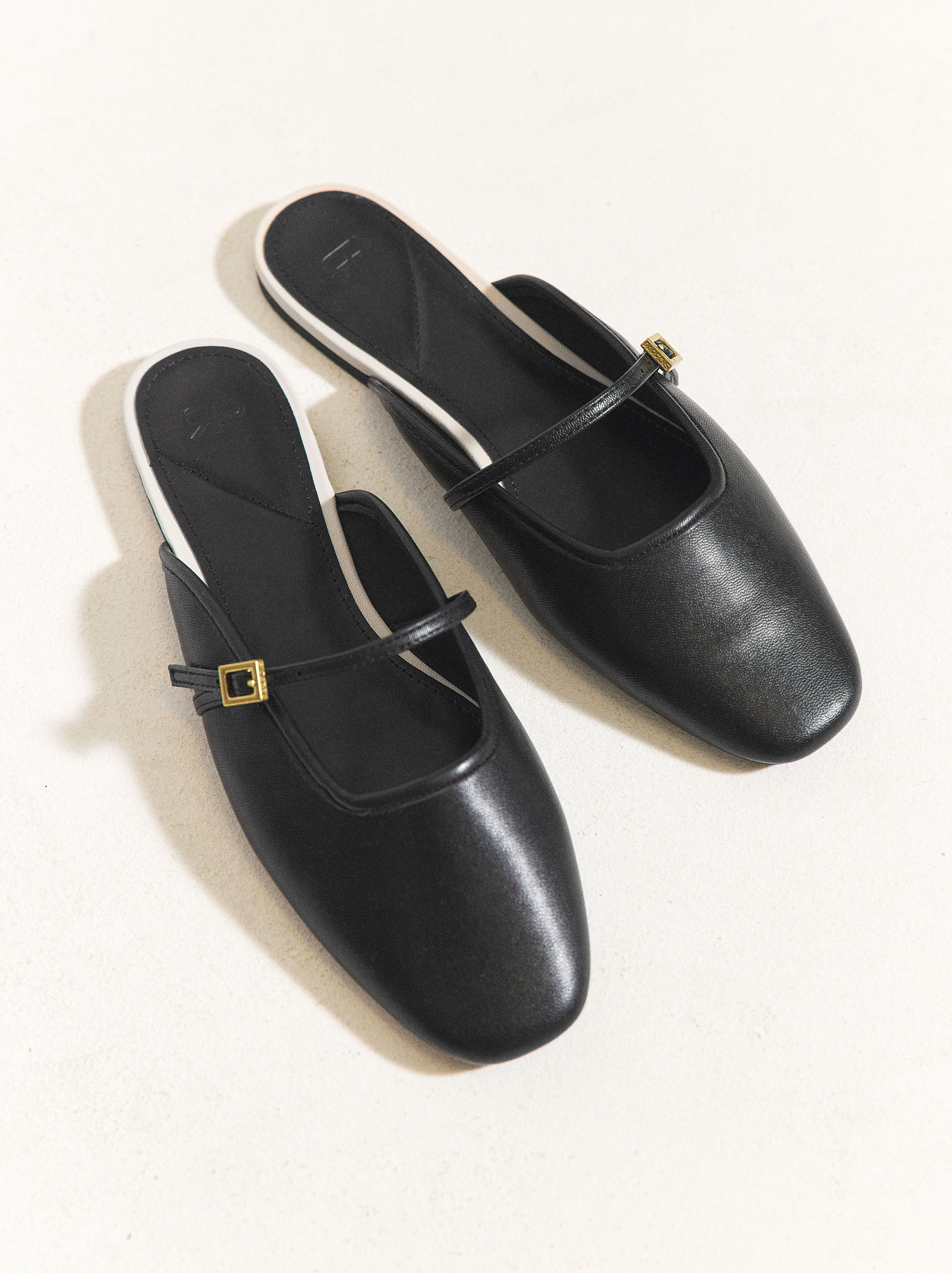Slingback Ballet Flats Buckled Black Parfois