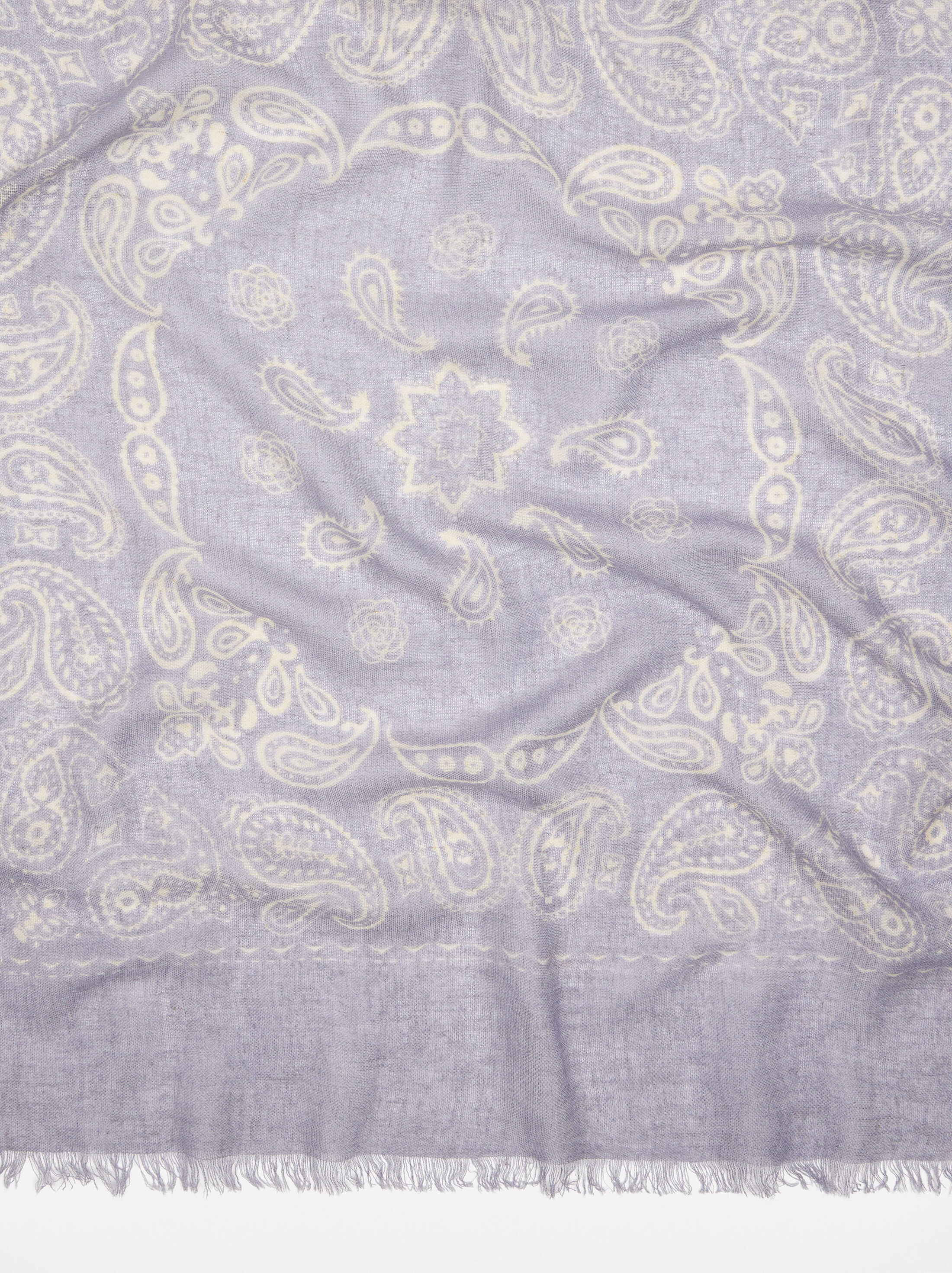 Printed linen scarf image number 1.0