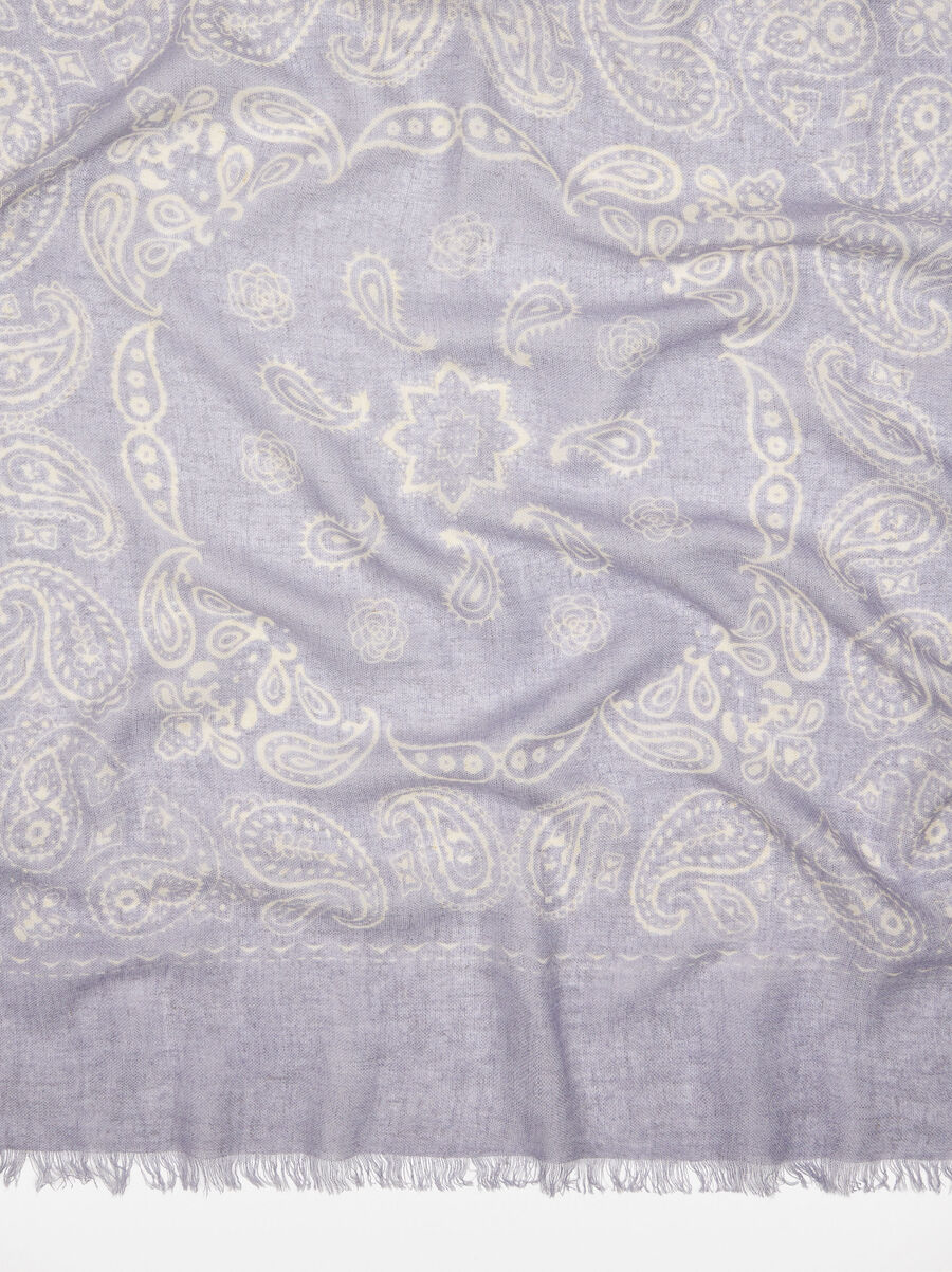 Printed linen scarf