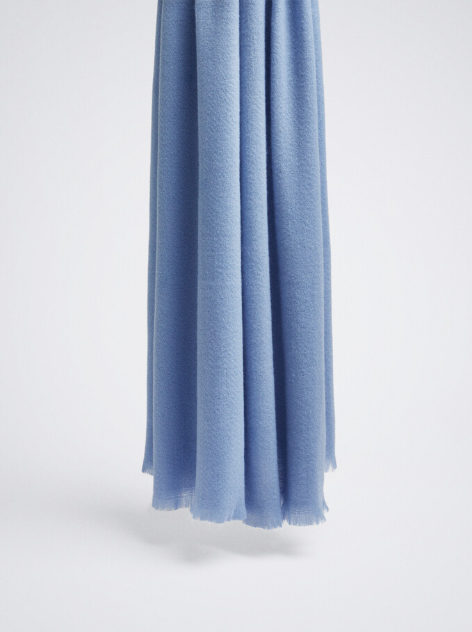 Pashmina Con Materiales Reciclados, Azul, hi-res