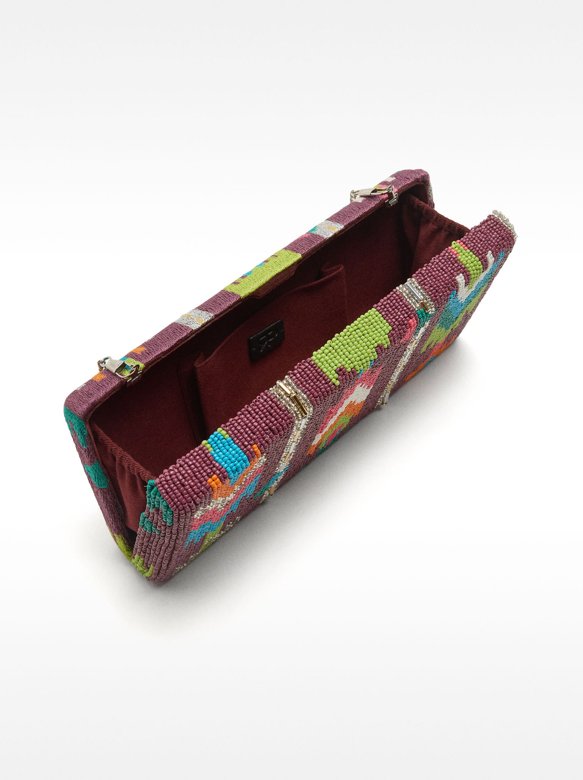 Multicolor beaded party clutch image number 4.0