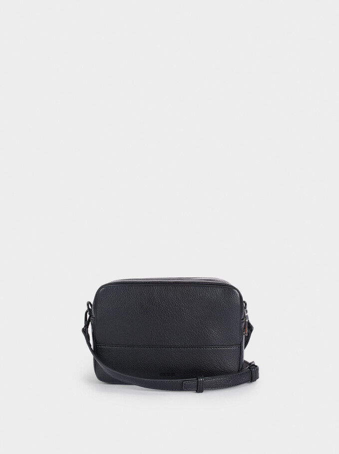 Shoulder Bag With Double Handle, Black, hi-res