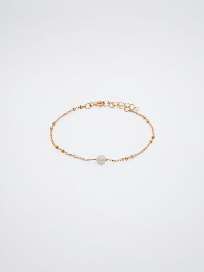 Golden Bracelet With Pearl