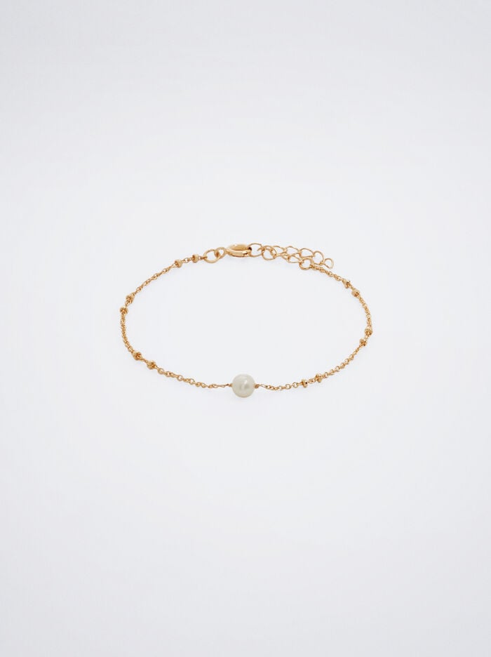 Golden Bracelet With Pearl