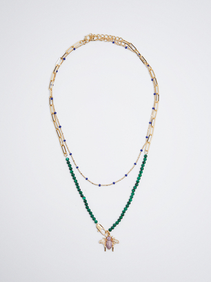 Set De Colliers Avec Charm Et Zircone, Multicolore, hi-res