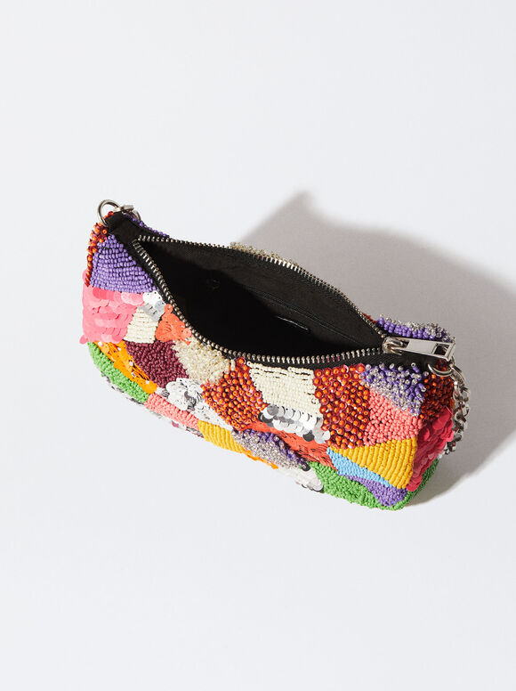 Party Handbag With Beads, Multicolor, hi-res