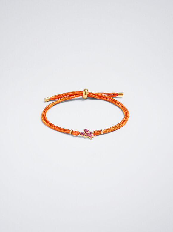 Steel Bracelet With Crystals, Orange, hi-res
