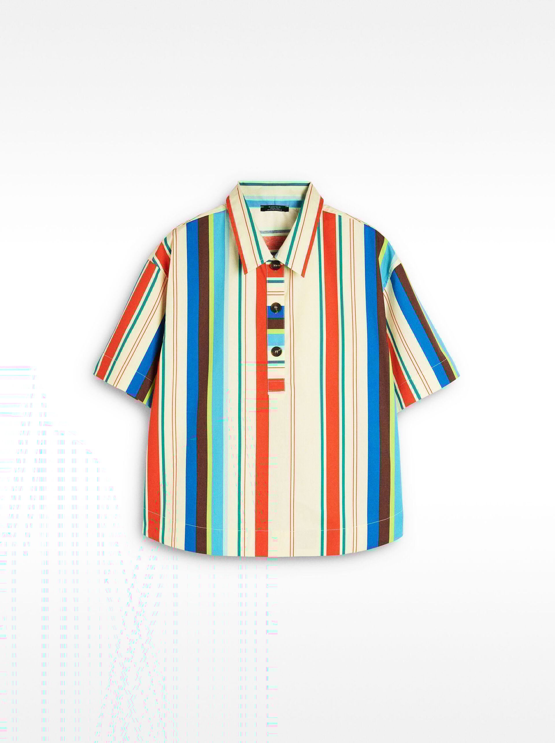 Camisa às riscas 100% algodão image number 0.0