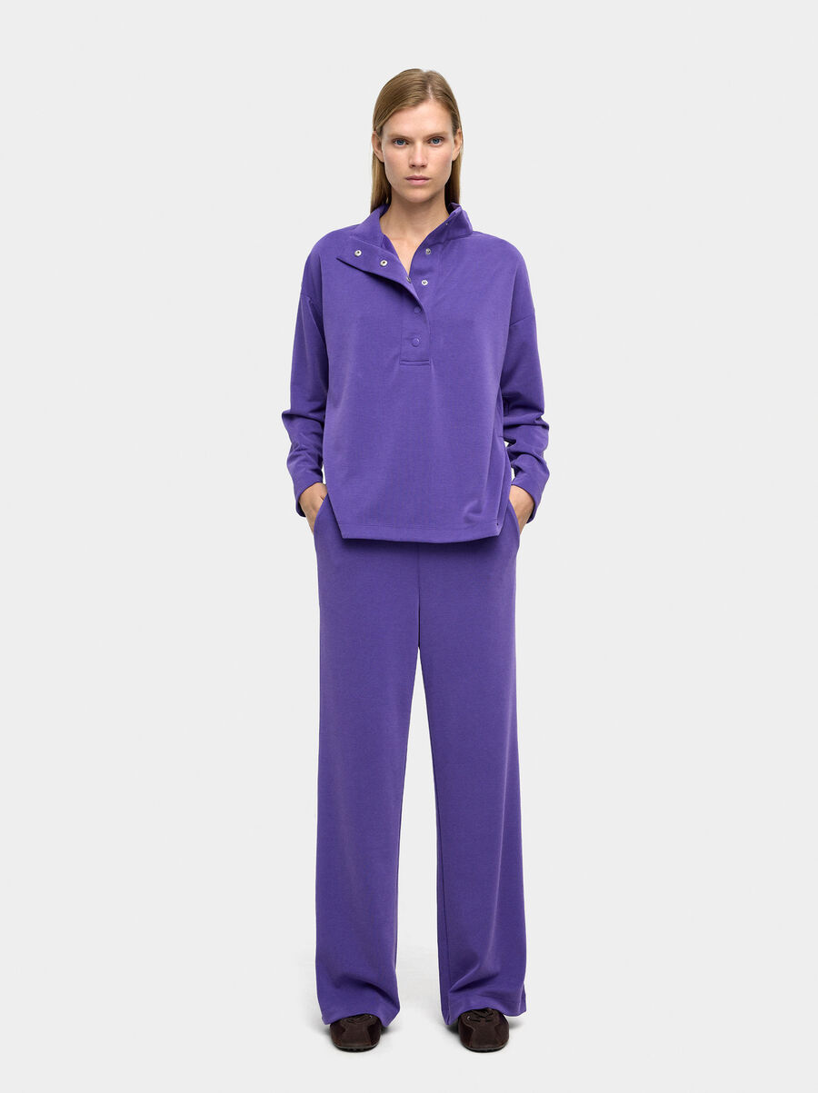 Sudadera con botones tacto suave