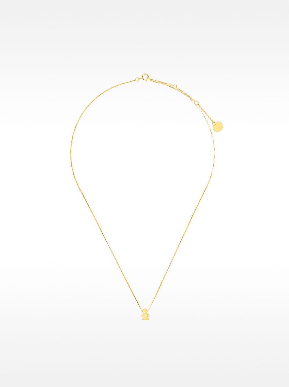 Collaret curt amb charm de nen - plata de llei 925       