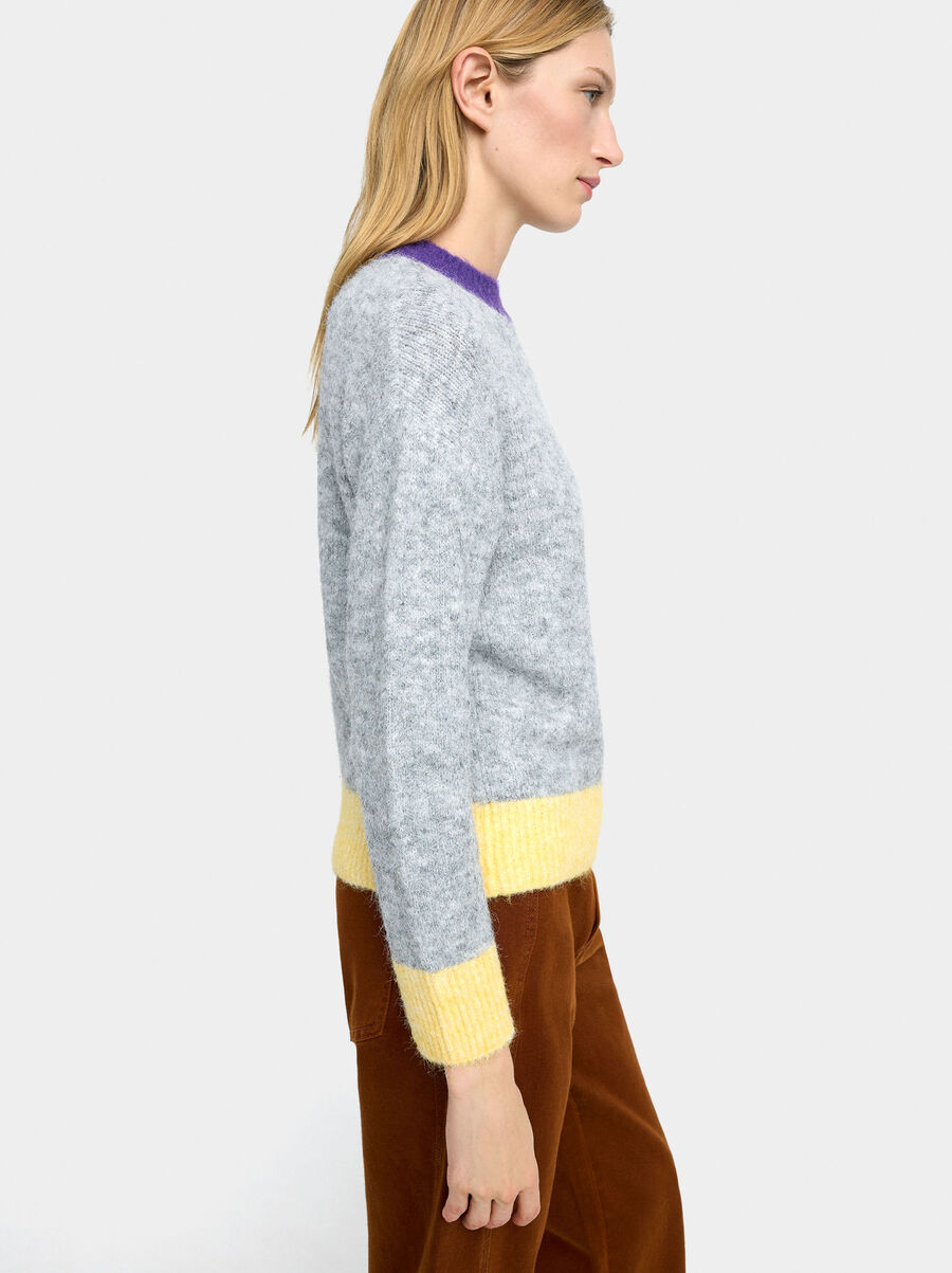 Jersey de punto con bordes contrastantes