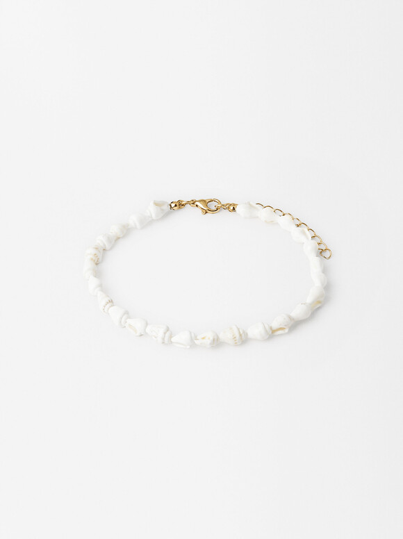 Shell Bracelet, White, hi-res