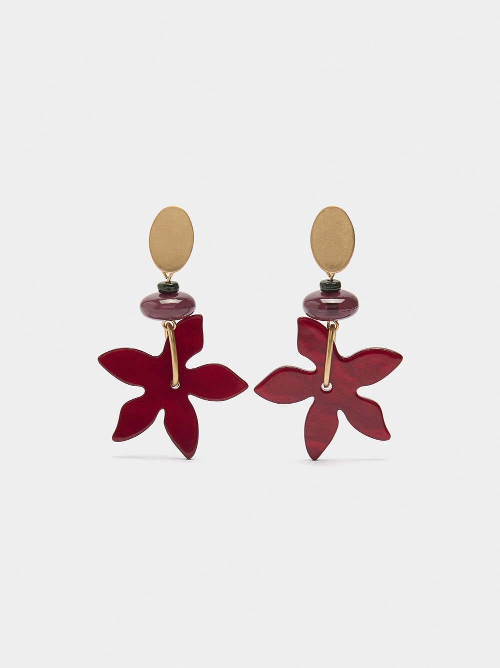 Long flower earrings