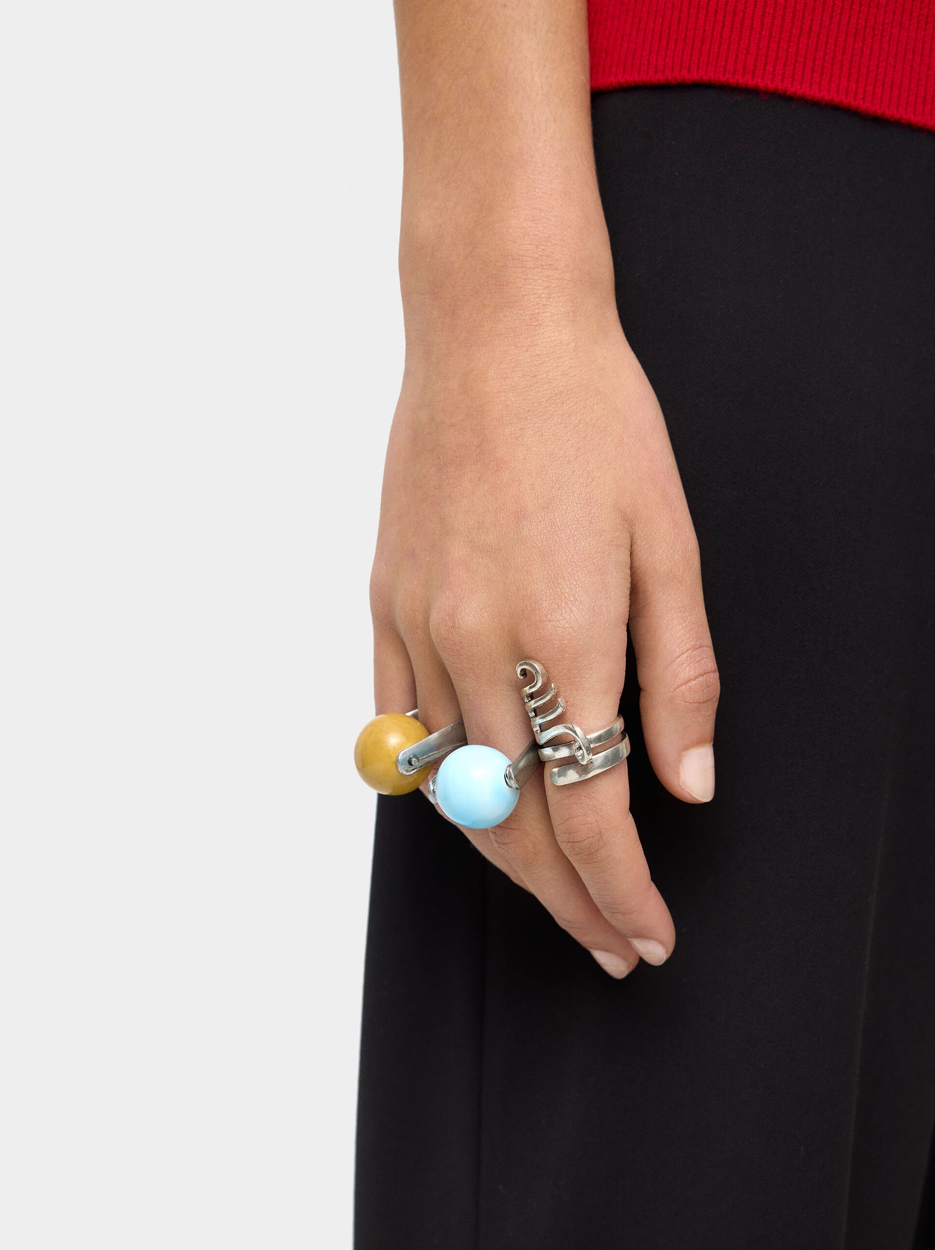 Crossed fork ring image number 1.0